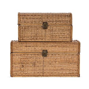 Baú Decorativo em Rattan | P e G (19980) | Decoração