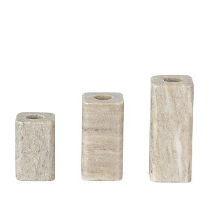 Porta-Velas em Mármore 3 Peças | P, M e G (21990) | Decoração