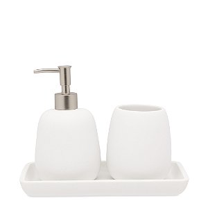 Kit para Banheiro em Polirresina 3 Peças (23508) | Decoração