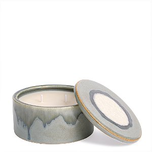 Vela com Suporte em Cerâmica 12 cm (23445) | Decoração