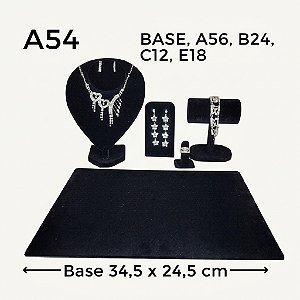 Kit Coração Médio A-54/PT para Exposição de Brincos, Pulseiras e Anéis 34,5×24,5cm (A-54/PT)
