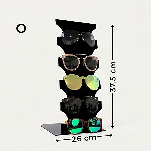 Expositor para Óculos O-P Preto Aveludado (O-P) | Decoração