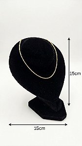 Coração Pequeno Luxo Preto Aveludado 15×15cm (A-57/PT) | Decoração