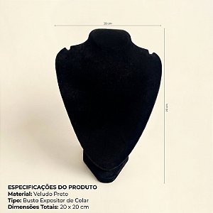 Coração Médio Luxo Preto Aveludado 20×20cm (A-58/PT) | Decoração