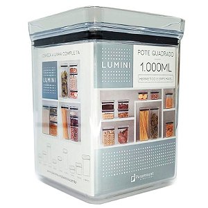 Pote Quadrado Lumini 1000 ml Paramount