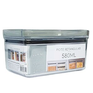 Pote Retangular Lumini 580 ml Paramount Hermetic