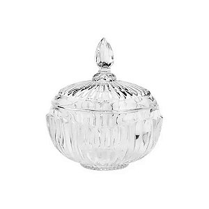Potiche Decorativo C/ Pé De Cristal Elisabeth 15x17,5cm