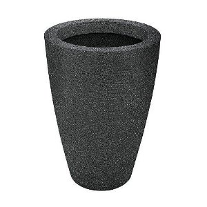 Vaso Cone Liso 55cm Cinza Granito