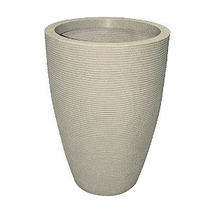 Vaso Cone Riscato 77cm Branco Marmore