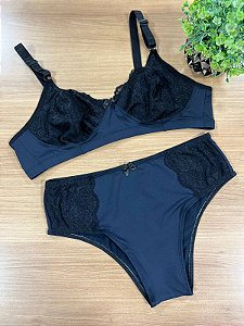 022 CONJUNTO REFORCADO SEM BOJO PRETA