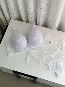 7028 CONJUNTO DE RENDA C/ FIO PLUS SIZE BRANCO 48