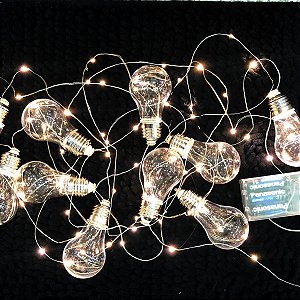 Luminária cordão de luz mini lâmpadas