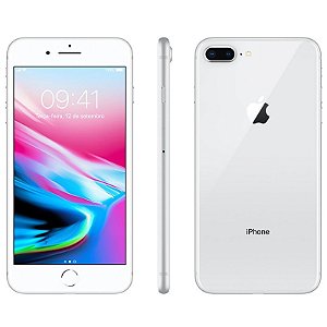 iPhone 8 Plus 256gb Apple 4G Desbloqueado Prateado - Lacrado Garantia Apple de 1 Ano
