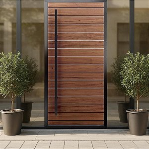 ESTOQUE - Puxador Duplo Plano - Preto - 1,50m total x 1,30m entre furos - Largura Barra Chata 3,2cm - Alumínio (Não enferruja)