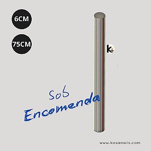 Pé de Mesa - Tampo vidro, granito, mármore - 75cm Altura - Várias cores - Alumínio e Inox