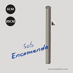 Pé de Mesa - Tampo vidro, granito, mármore - 80cm Altura - Várias cores - Alumínio e Inox