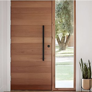 ESTOQUE - Puxador 60cm total x 30cm entre furos x Largura 3,2cm - Plano - Preto - Alumínio (Não enferruja)