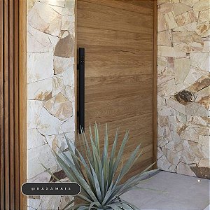 ESTOQUE - Puxador 60cm total x 40cm entre furos x Largura 5cm- Quadrato Premium - Preto - Alumínio (Não enferruja)