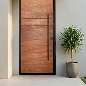 ESTOQUE - Puxador 1,20m total x 80cm entre furos - Tubular H - Preto - Alumínio (Não enferruja)