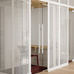 SOB MEDIDA - Puxador Tubular H Branco 1m em Alumínio | Medida Entre Furos Sob Escolha - Alumínio (Não enferruja)