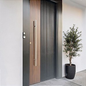 Puxador 1,30m total x 1m entre furos x Largura 3,2cm - Plano - Polido - Alumínio (Não enferruja) - Sob Encomenda