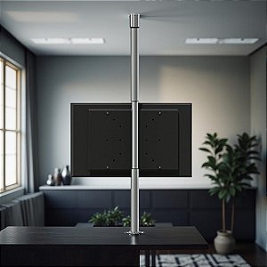 Suporte Giratório TV _ Fixação Móvel e Teto - Com Regulagem de Altura - Para TV’s de 32” a 75”
