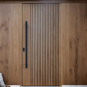 ESTOQUE - Puxador 1,20m total x 60cm entre furos x Largura 3,2cm - Plano - Preto - Alumínio (Não enferruja)