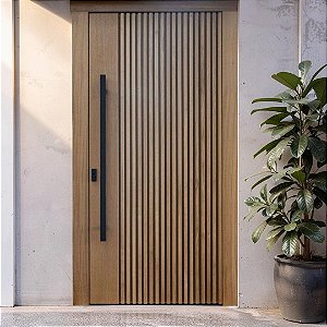 ESTOQUE - Puxador 90cm total x 70cm entre furos x Largura 3,2cm - Quadrato - Preto - Alumínio (Não enferruja)