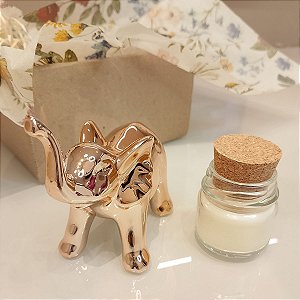 Dia Das Mães Kit Sorte E Novos Caminhos Elefante Rose Vela