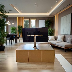 Suporte Giratório TV _ Fixação Móveis - Altura Sob Medida - Várias Cores - Para TV’s de 32” a 55”
