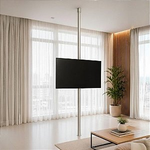 Suporte Giratório TV _ Fixação Piso e Teto - Vários Tamanhos e Cores - Para TV’s de 32” a 85”