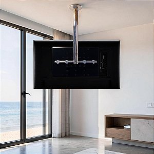 Suporte Giratório TV _ Fixação Teto _ Altura Sob Medida _ Várias Cores _ Para TV’s de 32” a 55”