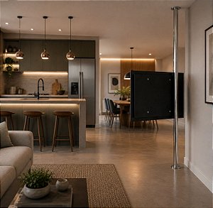 Suporte Giratório para TV – Fixação Piso e Teto | Modelo Bandeira - Para TV’s de 32” a 65”