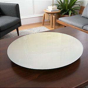 Prato Giratório Mesa - Branco / Preto - Vários Tamanhos