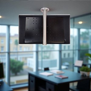 Suporte TV _ Fixação Teto _ Altura Sob Medida _ Várias Cores _ Para TV’s de 32” a 85” _ Modelo Não Giratório