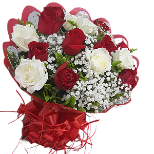119 - Buquê de 12 rosas