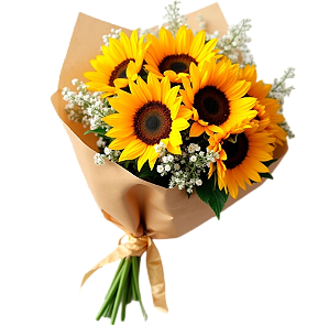 104 - Buquê de 6 girassois