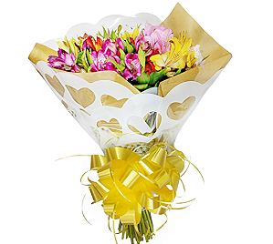 102 - Mini Buquê de astromélias