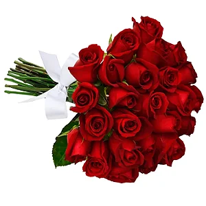 179 - Buquê com 24 rosas vermelhas