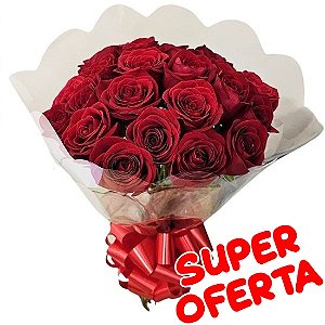 113 - Buquê de 12 rosas agrupadas