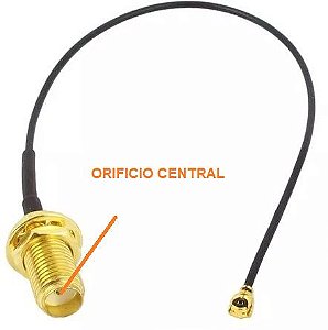 Pigtail com conectores SMA(F) <-> MHFI (u.FL), comprimento 150mm - CAB150MM-D113-SMAF-UFL-JS