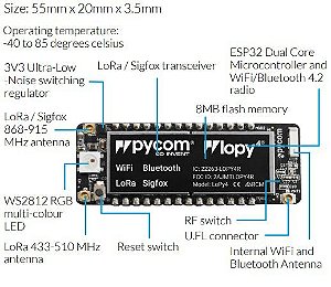 Módulo Pycom LoPy4: integra LoRa, Sigfox, WiFi e Bluetooth no mesmo item !