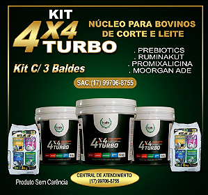 VITTA FÓS KIT 4x4 TURBO PARA BOVINOS- KIT C/ 3 BALDES.
