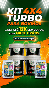 VITA FÓS KIT 4X4 TURBO NÚCLEO PARA BOVINOS - KIT C/ 4 BALDES