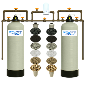 Sistema Filtro Central Duplo Trata Água Barrenta SPF6m3h Natural