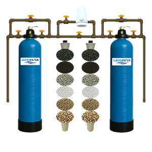 Filtro Central Duplo Trata Alto Teor Ferro Manganês SPF3m3h