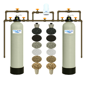 Filtro Central Duplo Trata Alto Teor Ferro Manganês SPF3m3h Natural