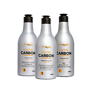 Kit Cauter Carbon Cauterização - Shampoo + Queratina + Máscara