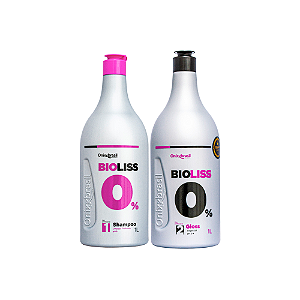 Bioliss Blond - Kit Shampoo + Gloss 1L | Escova progressiva para cabelos loiros, com mechas ou grisalhos