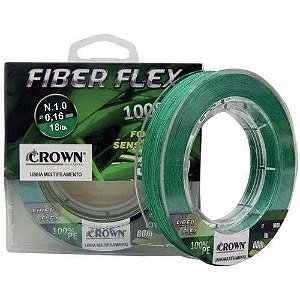 Linha Multifilamento Crown Fiber Flex 0,16mm - 100 Metros 